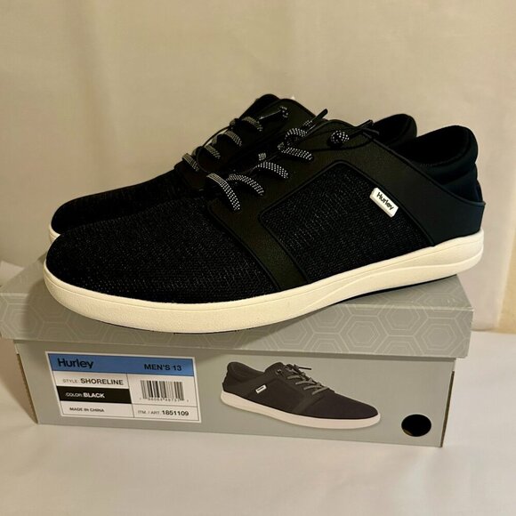 Hurley Men's Shoreline Sneakers Shoes Size 13  Black Lace Up Casual (NEW) - Picture 5 of 16